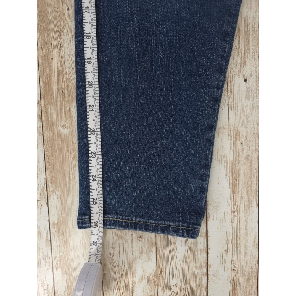Levis Totally Shaping Pull On Skinny Dark Wash Blue Stretch Jeans Womens 16S - Picture 5 of 9